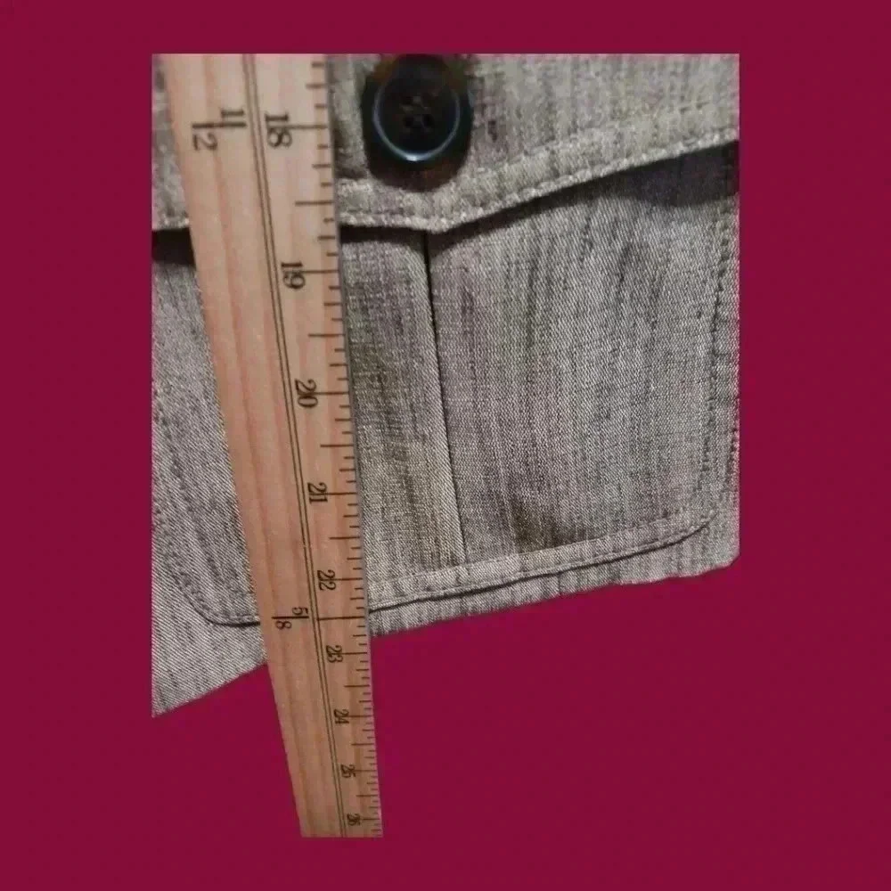Kasper sheen blazer tan & brown blazer style safari size 2P